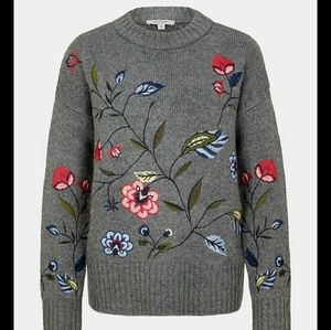 Comma chunky knit sweater floral